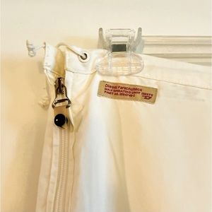 Diesel White Parachute Pants. Size Small.